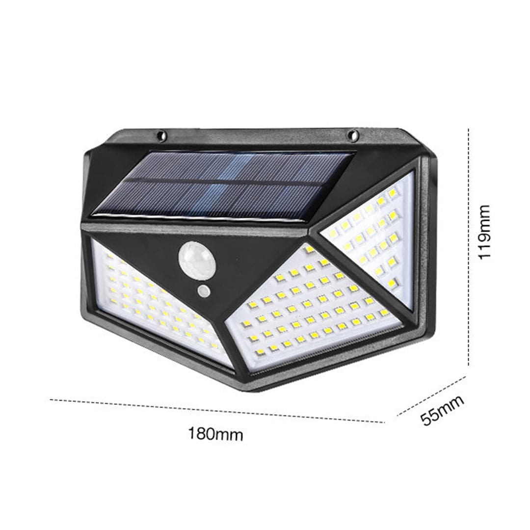 Illumination 100 LEDs Outdoor Solar Wall Lights,Waterproof Solar Sensor Motion Light - quntis-service