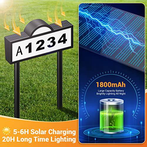 Waterproof Solar Powered 3 Color LED Illuminated House Number Signs - quntis-service