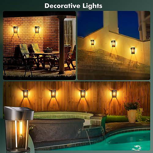 4 Packs Waterproof Outdoor Solar Lights Warm White Automatic On/Off - quntis-service