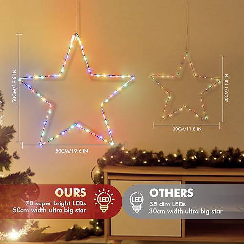Foldable Large Star Color Changing Christmas Light with 8 Modes (19.6in) - quntis-service
