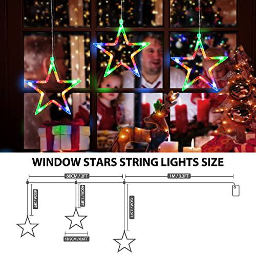 3 Star Christmas Twinkle Star Fairy String Window Lights - quntis-service