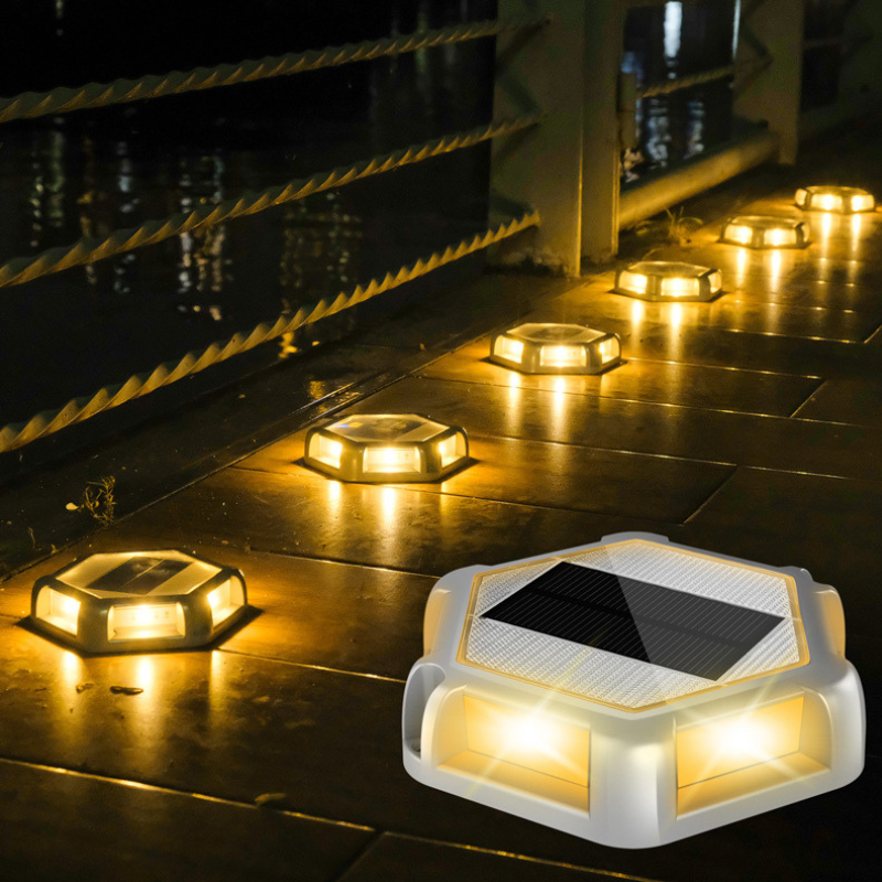 (4 Pack)New Solar Ground Lights – IP65 Waterproof Outdoor Garden, Lawn & Stair Step Lights