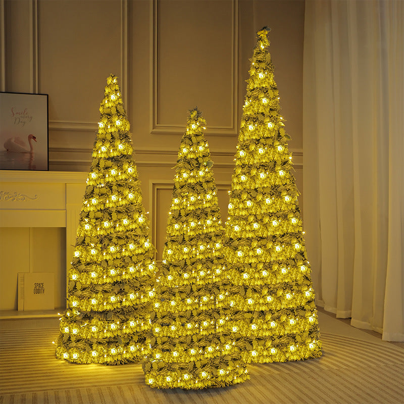 Pre-Lit LED Battery Powered White Christmas Tree – Artificial Xmas Trees 4ft, 5ft, 6ft with Lights, Perfect Holiday Decor