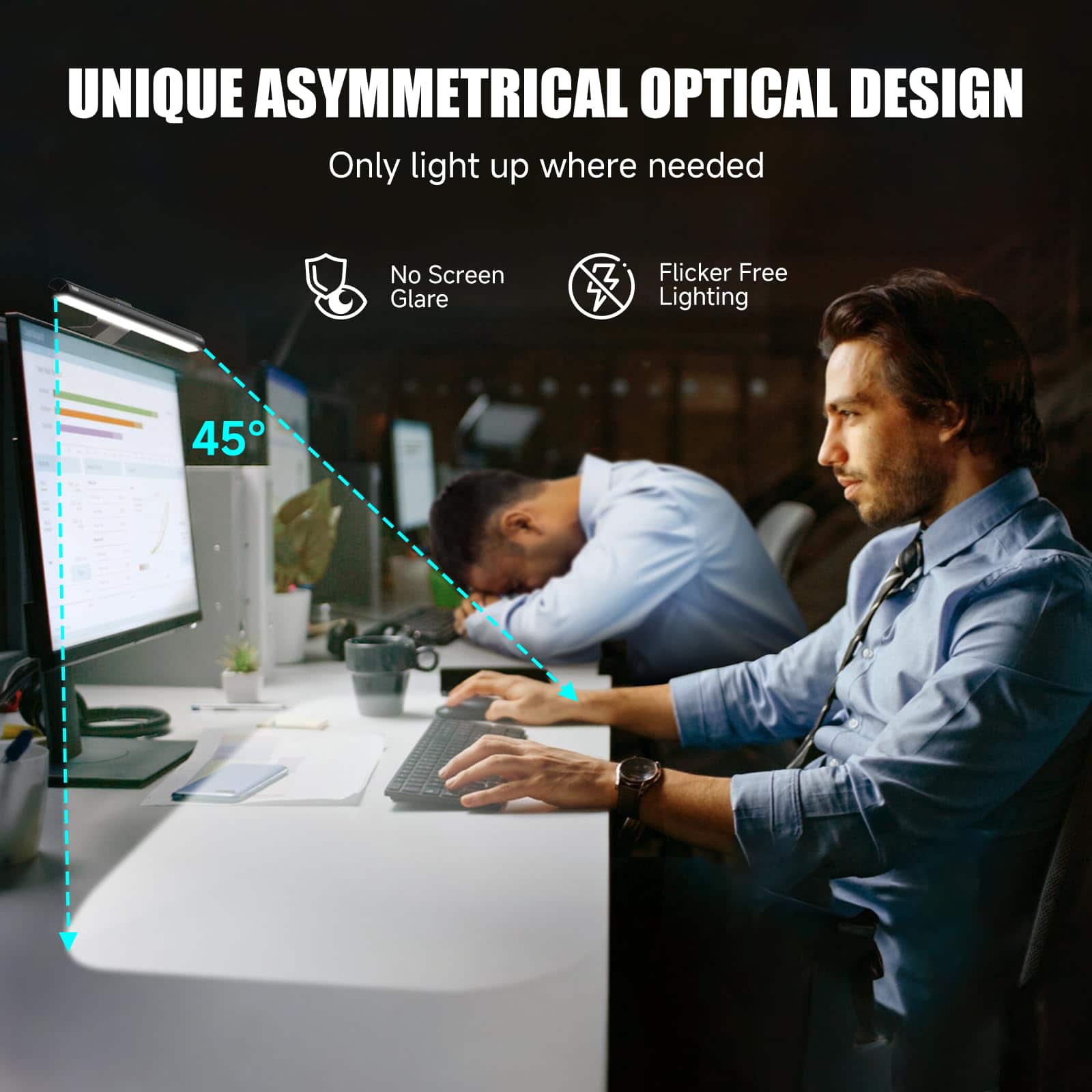 LED Bildschirm Linear Classic, Monitor Lichtleiste für gebogene Monitore/Kamerabasis (15,7 Zoll)