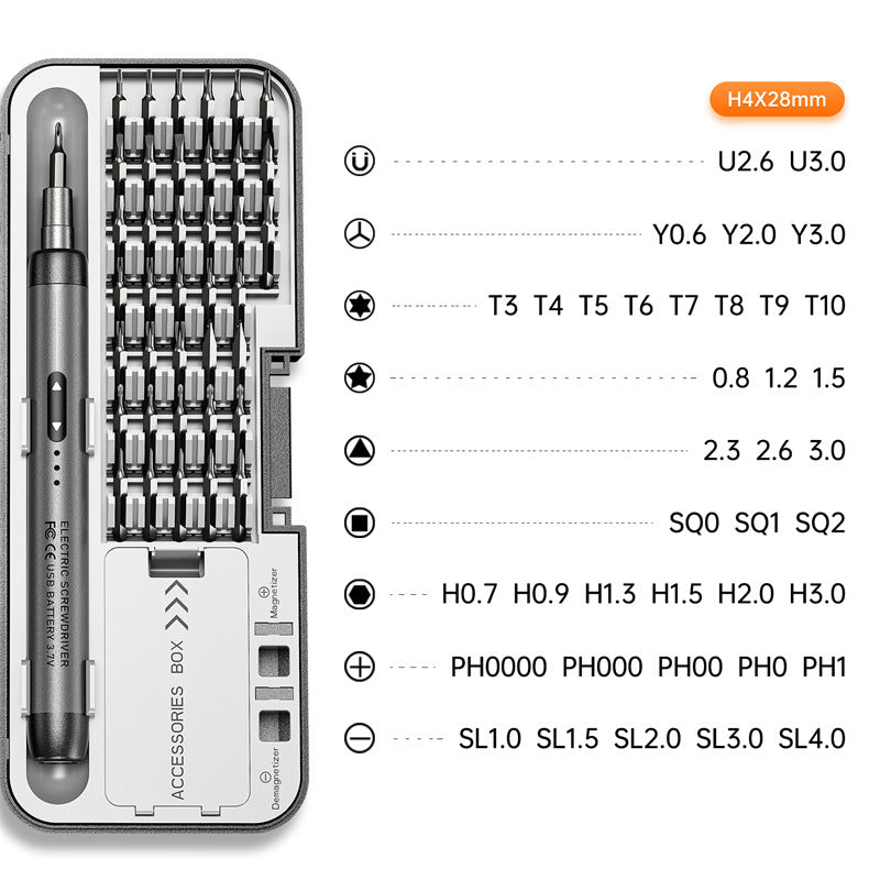 46-in-1 Precision Electric Screwdriver Set | Compact, Quiet, Rechargeable | High Torque & Long Battery Life for Home Repairs