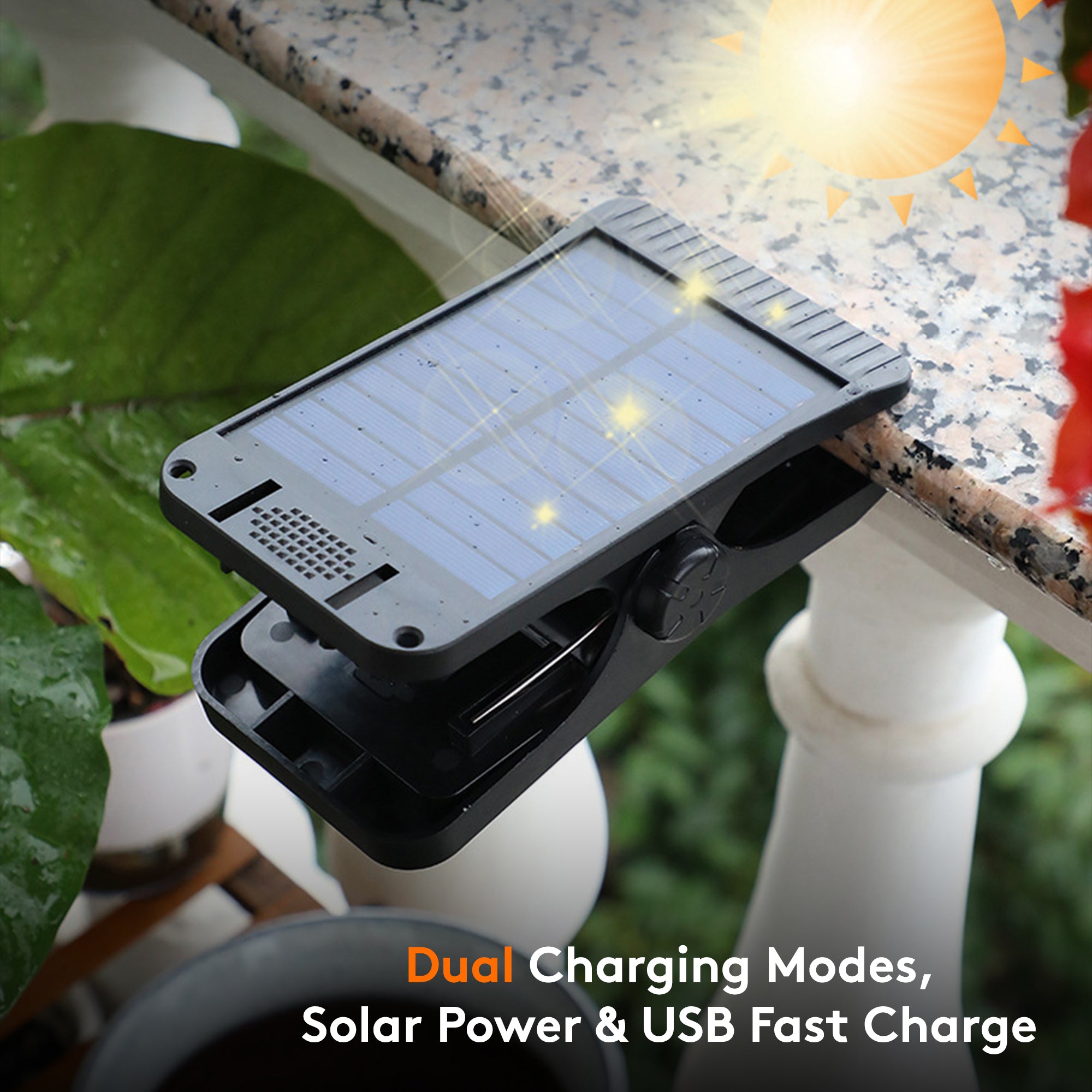 2PCS Solar Clip-On Fence Lights, Outdoor IP44 Waterproof Solar Clip Light, LED Garden Fence Clip-On Solar Powered Lighting