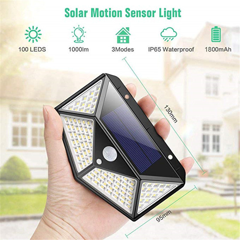 Solarbewegungsmelder LED Gartenlichter – Wasserdichte Außenwand- und Gehweglichter für Zuhause, Garten und Innenhof