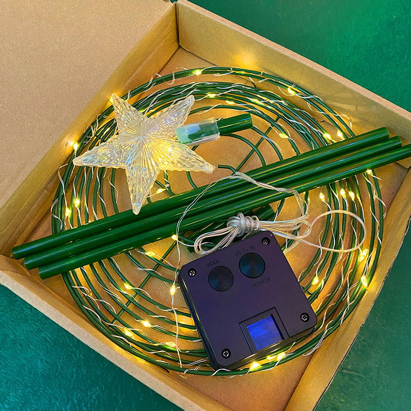 Solar Christmas Tree Lights – Iron Art Copper Wire Outdoor Star Lights, Garden, Lawn & Patio Solar Decoration, Holiday LED Lighting