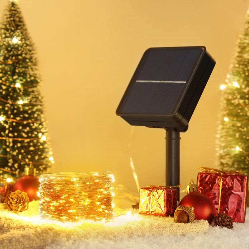 Quntis LED Solar Copper Wire String Lights – Waterproof Outdoor Garden & Patio Xmas Lights for Festive Holiday Decor