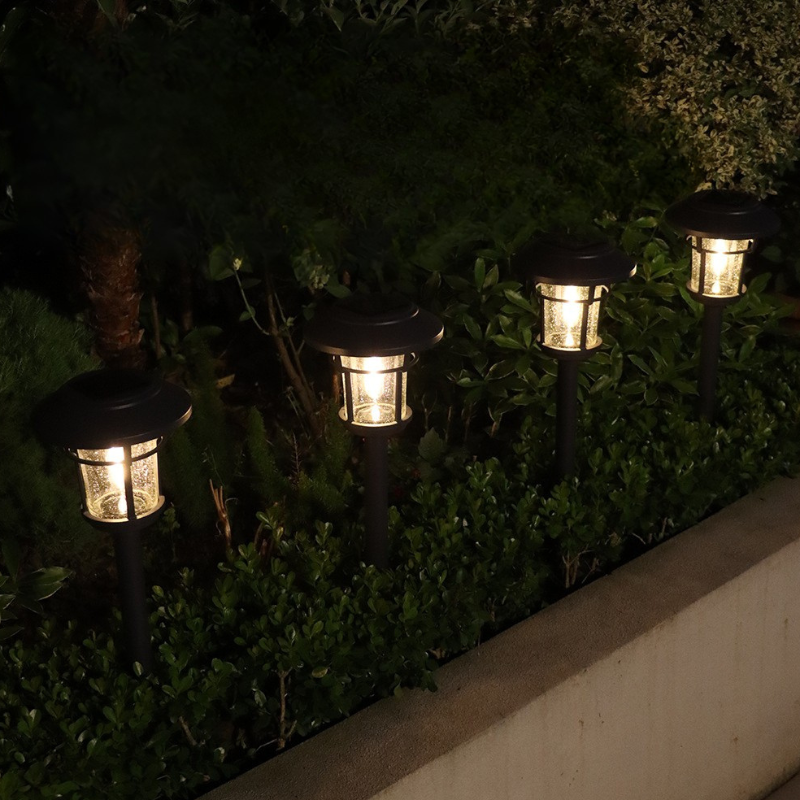 Outdoor Solar Stake Light – Warm White LED, IP65 Waterproof, Clear Glass & Aluminum Housing