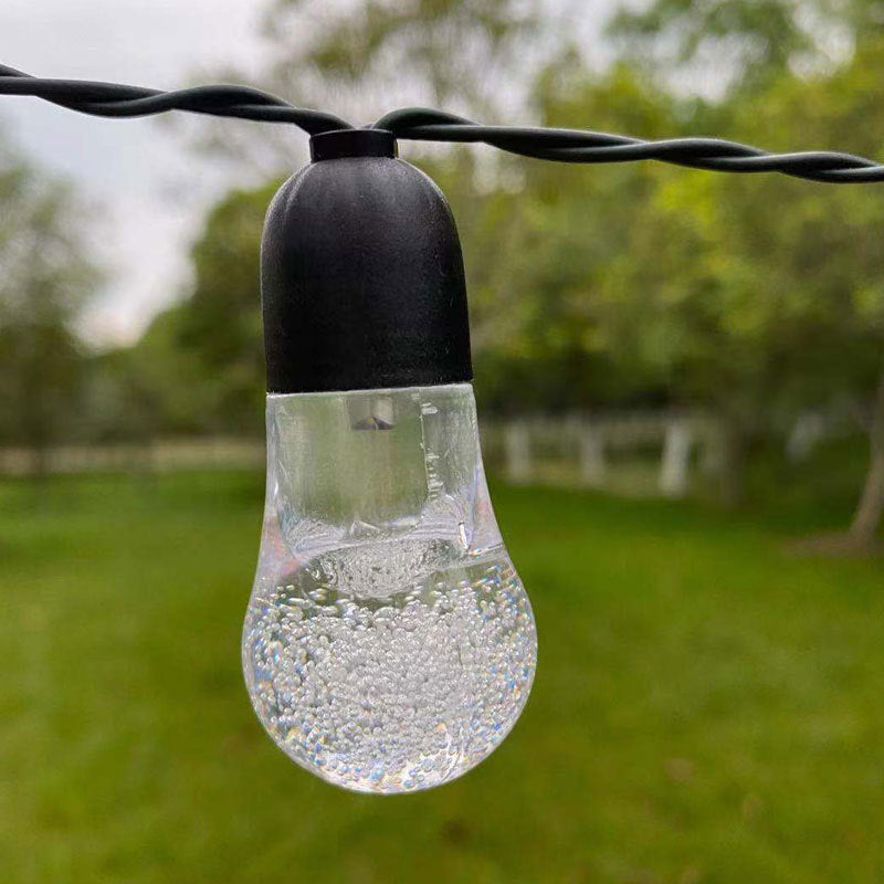 Quntis IP65 Solar String Lights – Outdoor Yard Decor with Colored LED Crystal Bubble Lights for Christmas & Holiday Decor, Garden & Patio Lighting