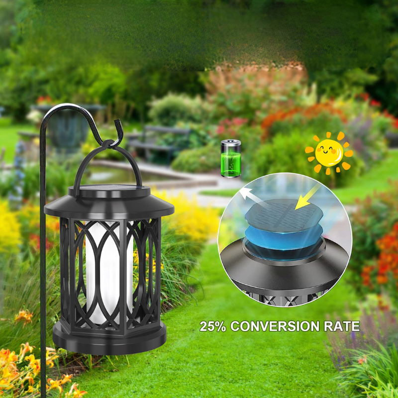 3-in-1 Solar Flame Lantern – Outdoor Hanging,Ground Stake & Camping Light,Waterproof Flickering Torch for Garden, Patio, Pathway