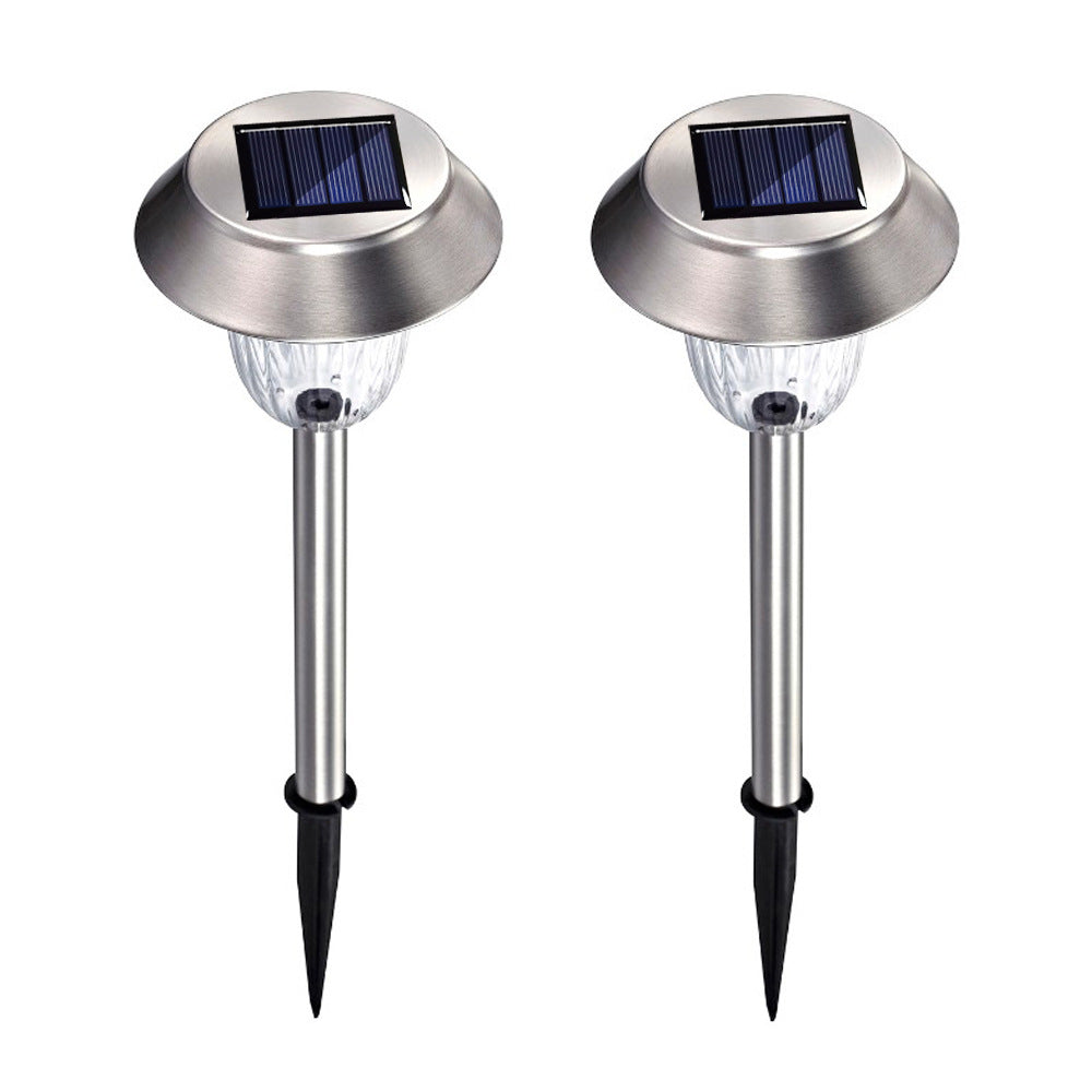 Lumières de sol LED solaires – Lumières de chemin en acier inoxydable colorées pour le jardin et la pelouse