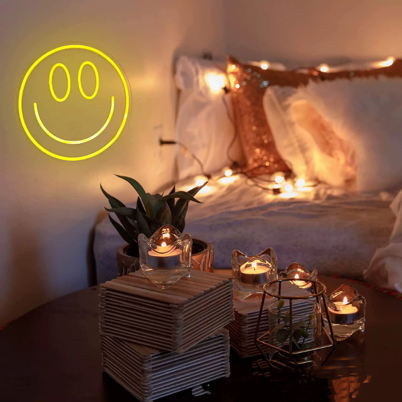 Bring the Happy Vibes Home – Smiley Face Neon Light That Glows with Positivity