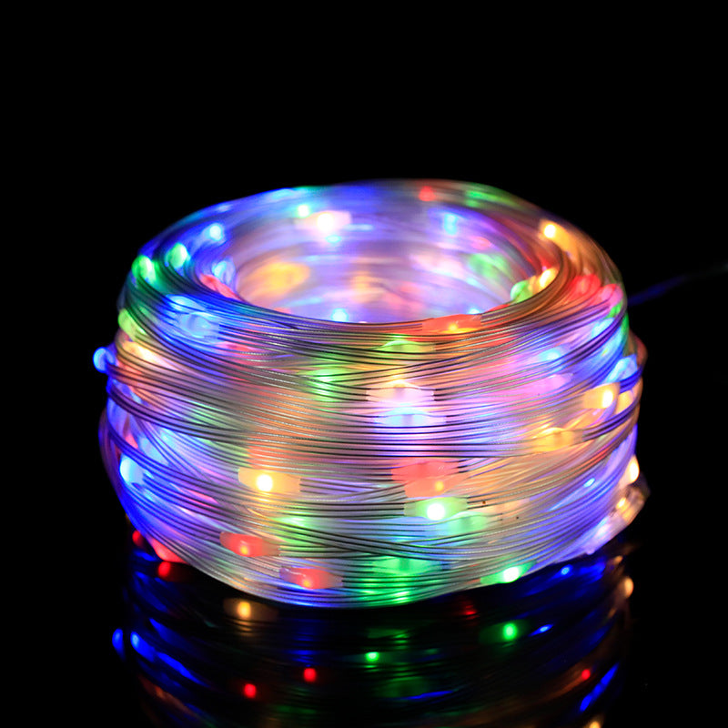 Quntis Solarbetriebene LED Außenlichterkette – Wasserdichte Kupferdraht-Feenlichter mit PVC-Beschichtung für Garten- und Weihnachtsdekoration