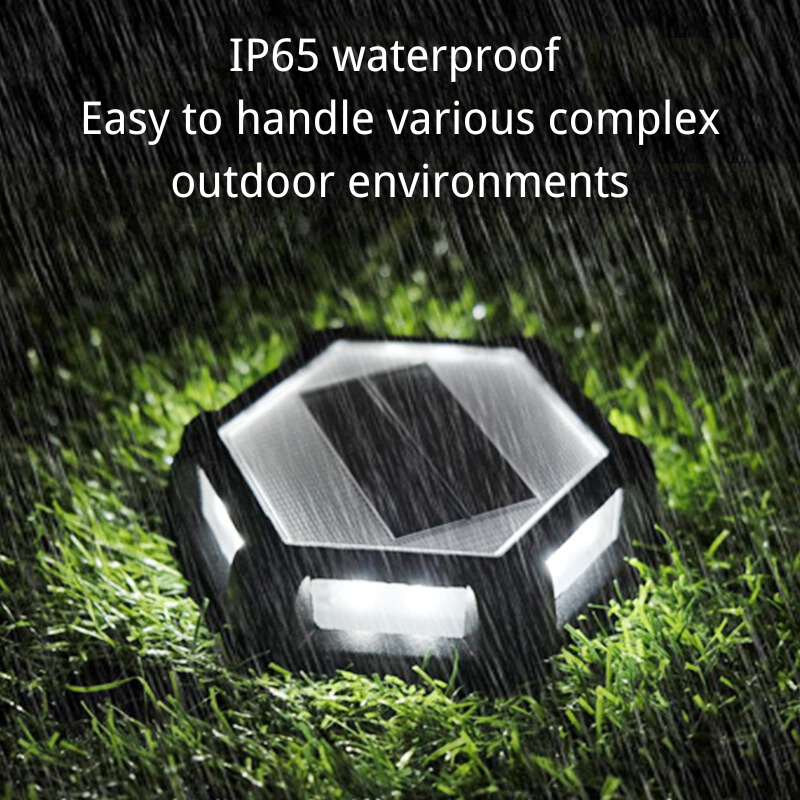 (4 Pack)New Solar Ground Lights – IP65 Waterproof Outdoor Garden, Lawn & Stair Step Lights