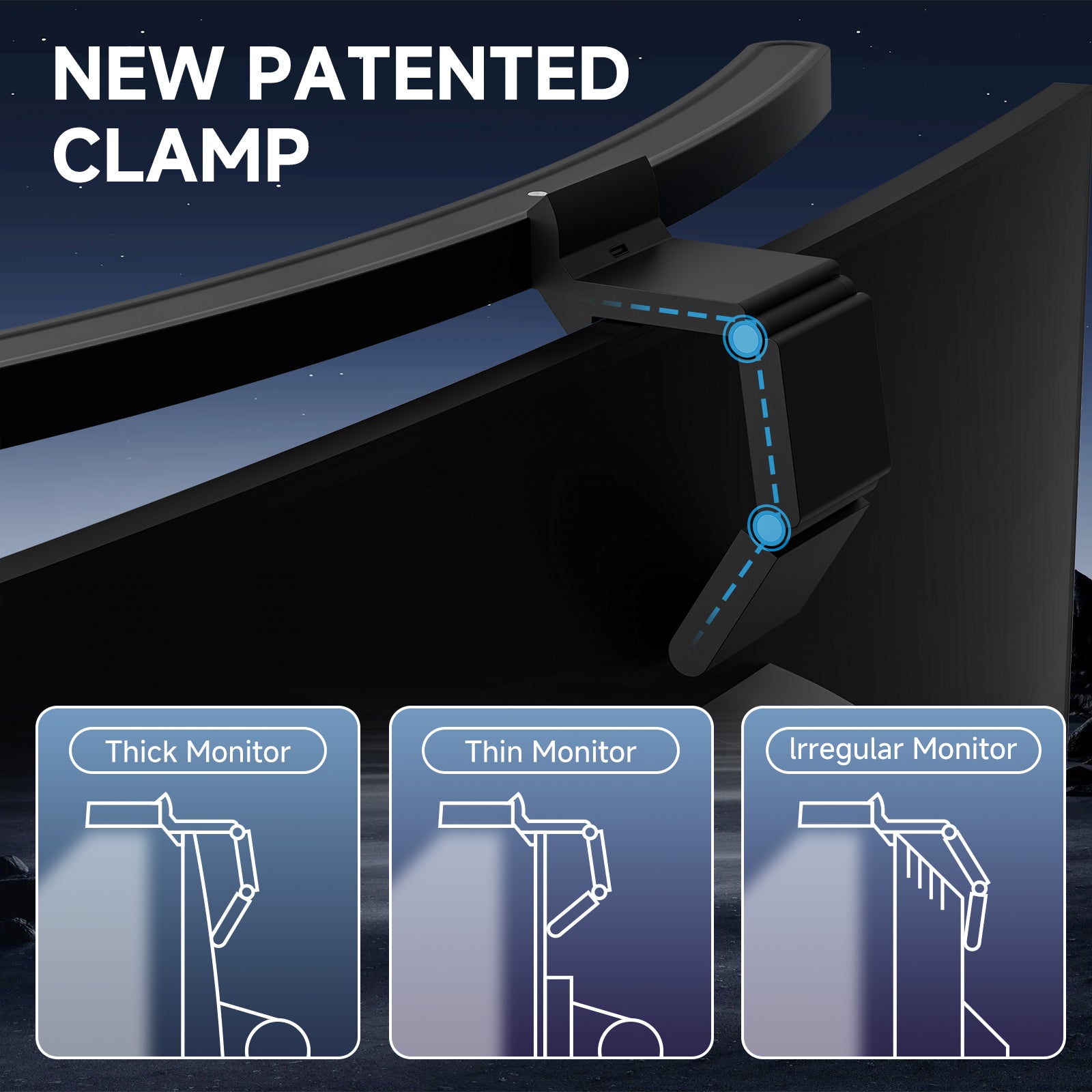 ScreenLinear Brillo para Barra de Luz de Monitor Curvo con Estante Multifuncional (17.72 Pulgadas)