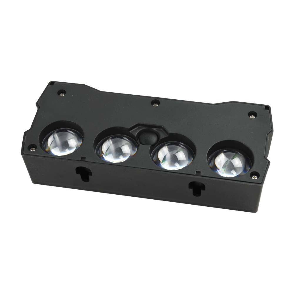 Super Bright 4-Head Solar Wall Spotlights – RGB Warm & White Light Modes Outdoor Wall Wash Lights, Auto On/Off, Waterproof Landscape Lighting for Garden, Patio, Fence