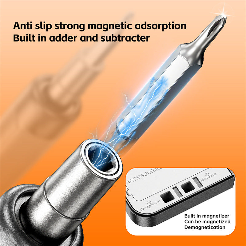 46-in-1 Precision Electric Screwdriver Set | Compact, Quiet, Rechargeable | High Torque & Long Battery Life for Home Repairs
