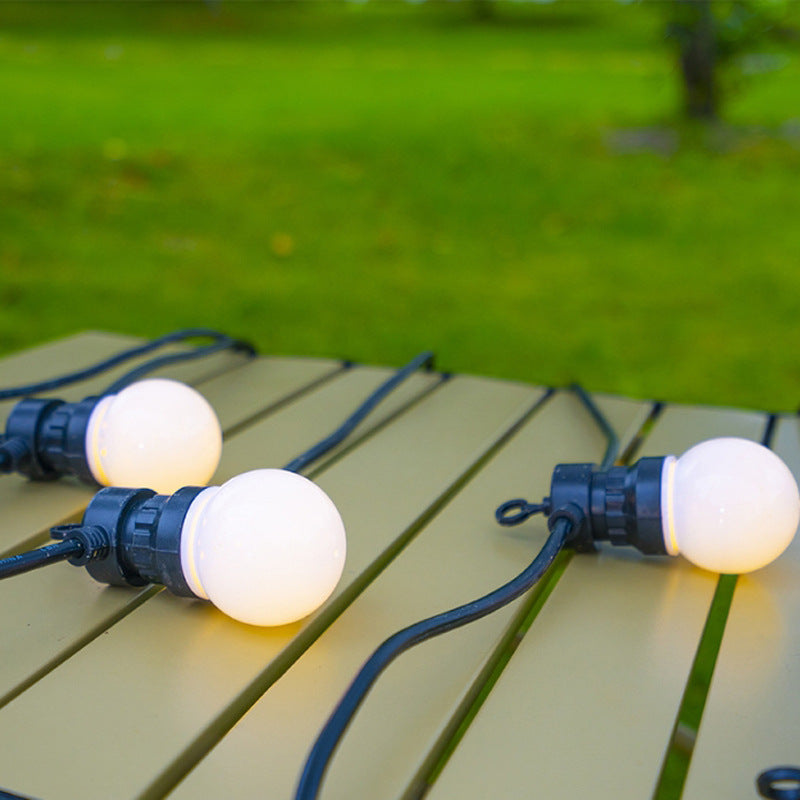 Solar S14 Flame String Lights Outdoor (7.3M 12 Bulbs), Decorative Torch Lights, Solar Powered Flickering Flame Lights, Waterproof Patio Garden Ambiance Lighting