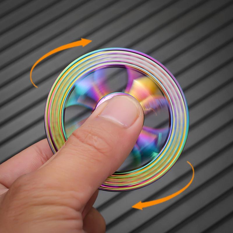 2nd Gen Zinc Alloy Clover Fidget Spinner – Colorful Stress Relief Finger Toy