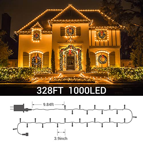 328FT 1000 LEDs Christmas Waterproof String Lights - quntis-service