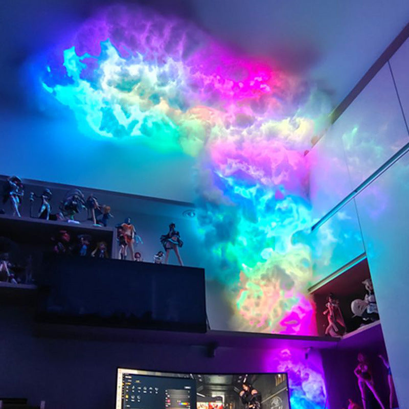 Smart Thunder Cloud Light with App Control – RGB Lightning Cloud Lamp for Gaming Room, Bar, DIY Decor, Stream Setup, or Murder Mystery Events – Voice & Sound Reactive