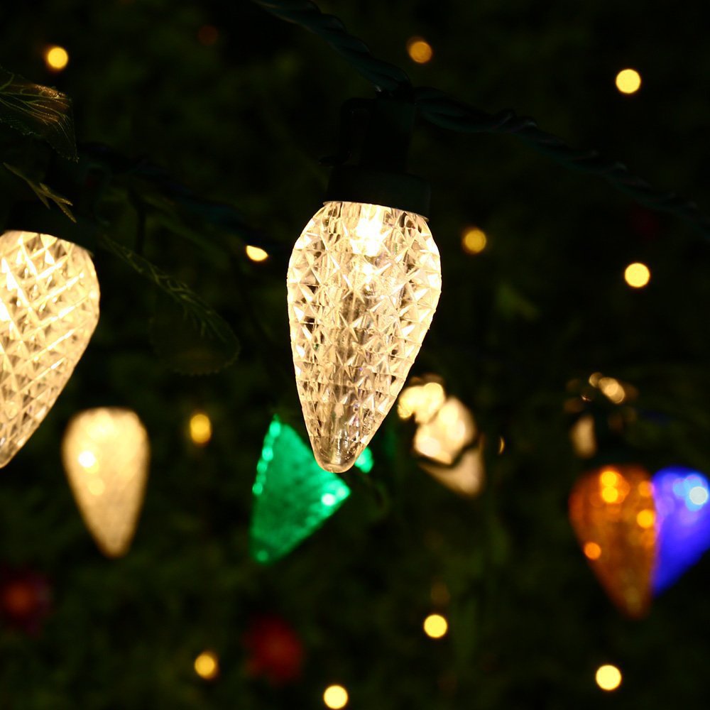 Quntis C6 Strawberry String Light,Indoor/Outdoor Mini Christmas Lights for Holiday Decor