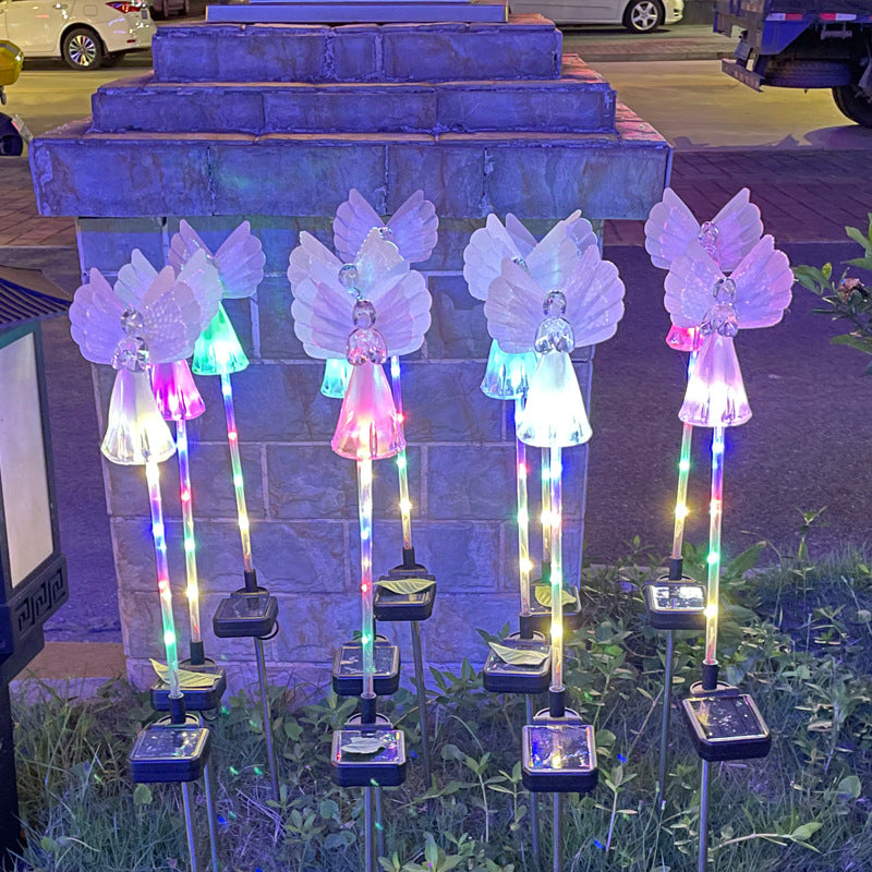 Quntis IP65 LED Solar Angel Lights – Waterproof Outdoor Christmas Decoration Stake Lights, Holiday Lawn & Garden Solar Lamps, Yard & Patio Lighting