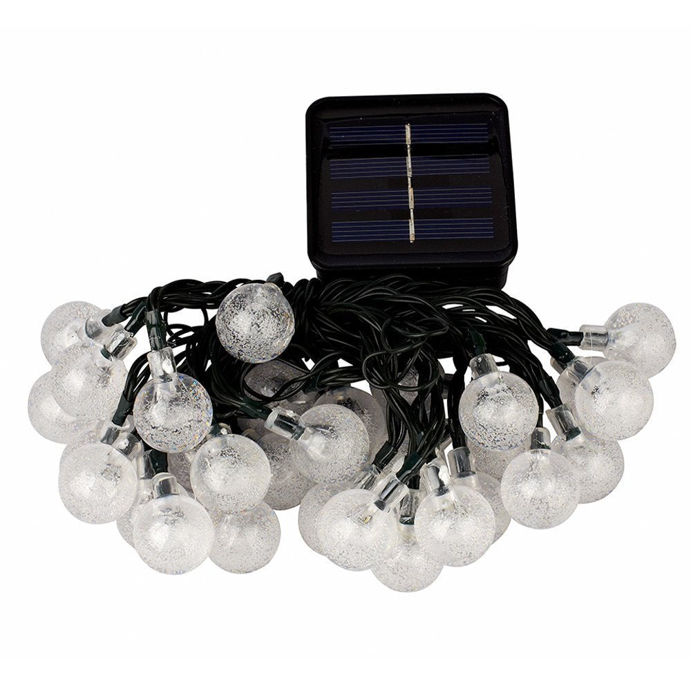 Quntis IP42 Solar-Powered LED Bubble Globe String Lights with Remote, Multi-Color Outdoor Garden, Patio & Balcony Decoration, Perfect for Christmas & Holiday Decor