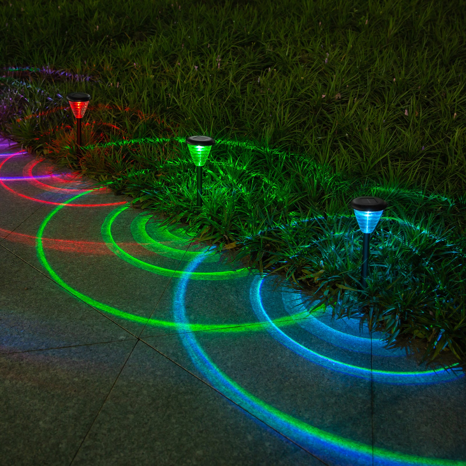Solar Garden Stake Light – Outdoor Waterproof Motion Sensor Lamp for Yard, Lawn, Patio & Pathway | Dual Light Modes: Warm White & Colorful with One-Touch Switch