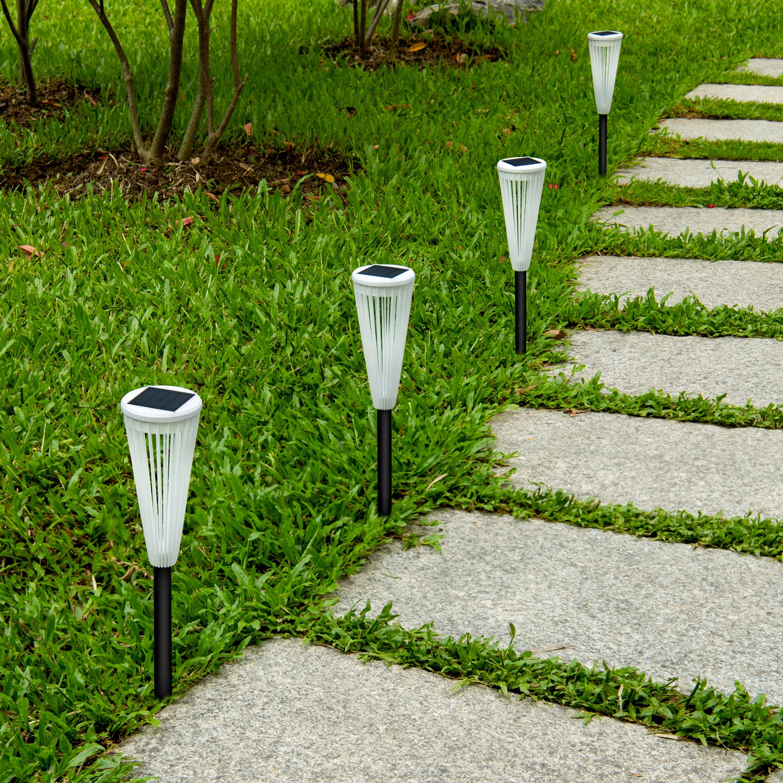 Solar Hollow Garden Light – Outdoor Landscape Stake Lamp for Lawn & Yard Decor | Dual Light Modes: Warm White & Cool White