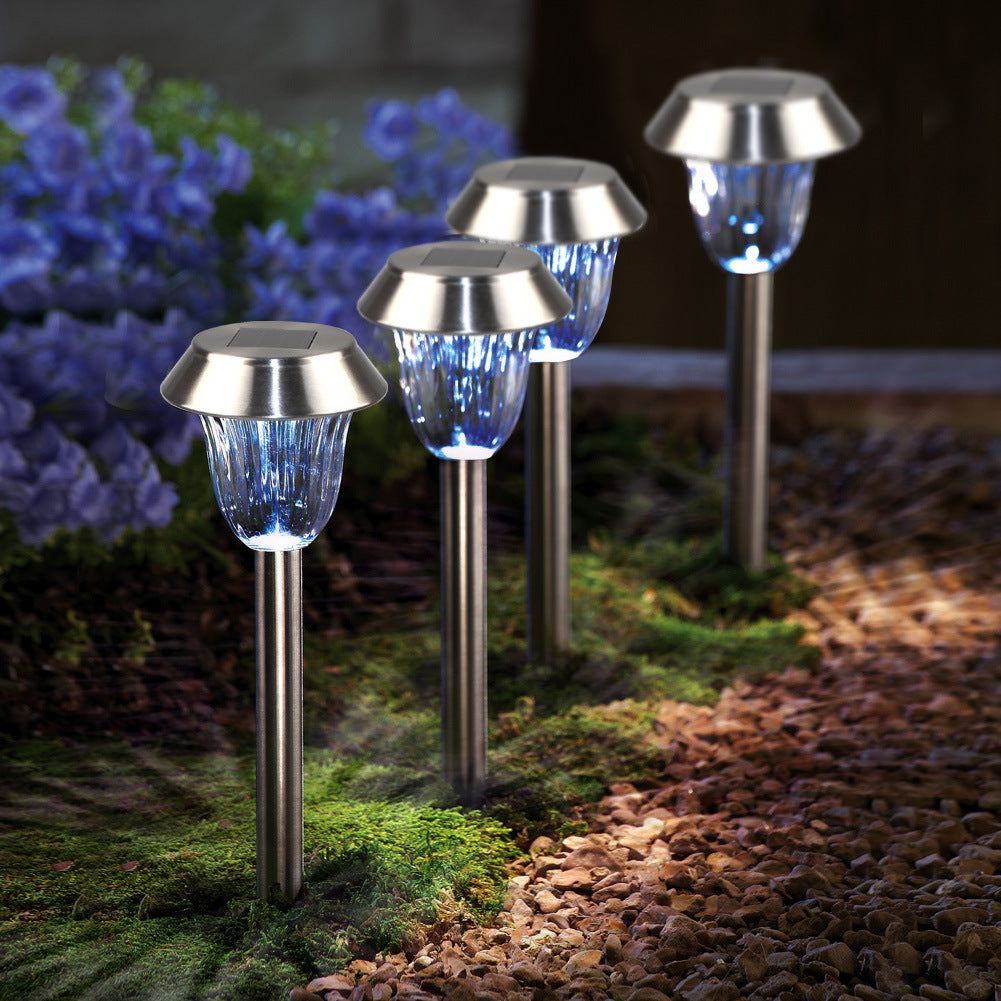 Solar-LED-Bodenlichter – Bunte Edelstahl-Außen-Garten- und Rasenweglichter