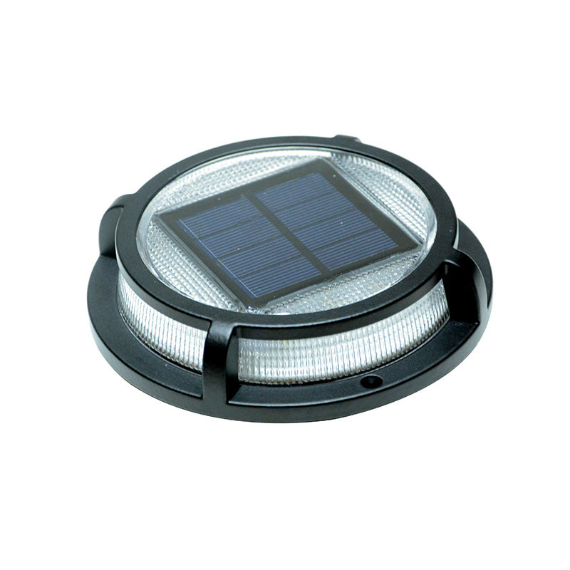 (4 Pack) Solar Ground Lights, 4-Sided LED Landscape Lights Outdoor, Waterproof Garden Lights, Yard Pathway Lighting, Solar Wall Corner Lights