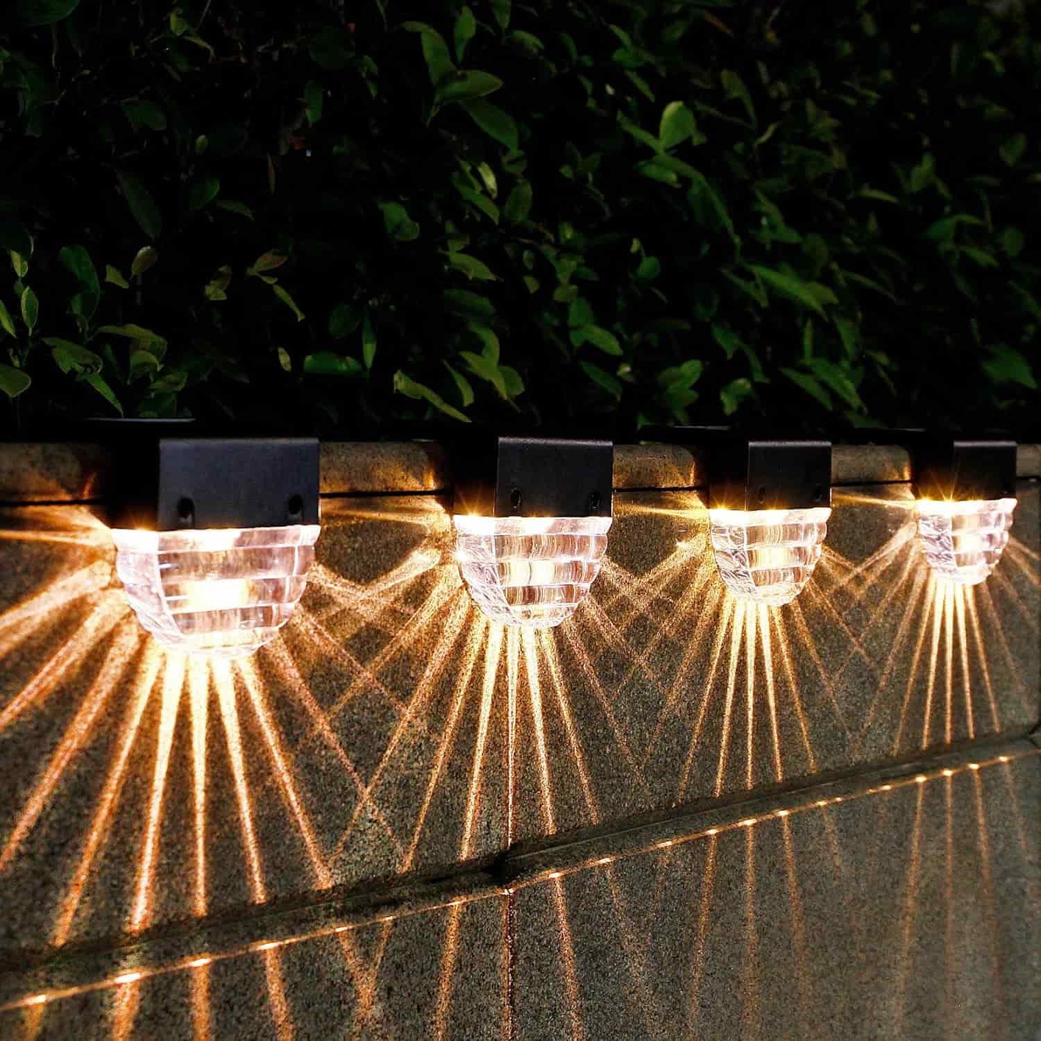 Luzes de Passo Solares à Prova de Água para Deck, Jardim, Cerca e Quintal | Decoração de Iluminação Exterior