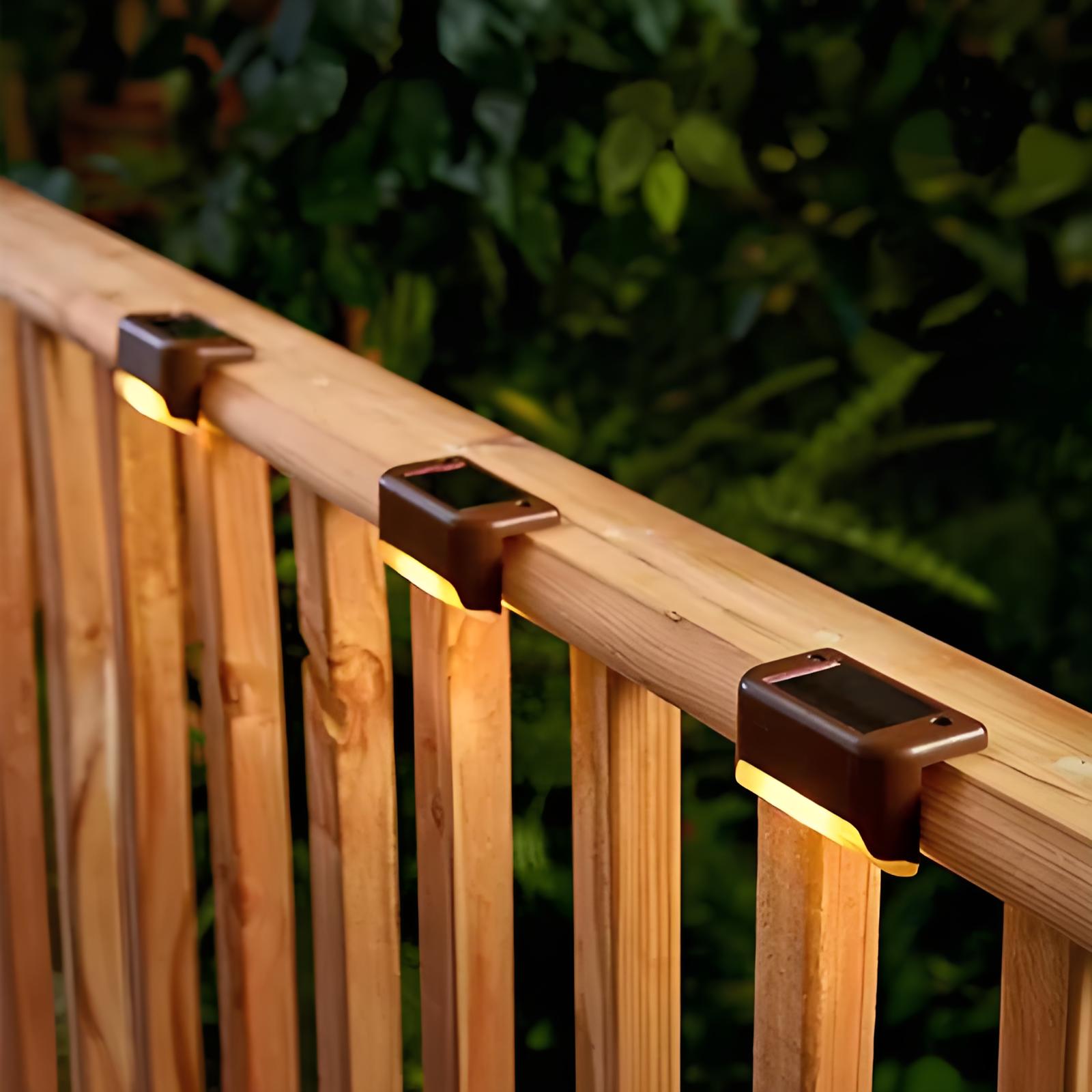 Waterproof Solar Step Lights for Garden, Staircase, Balcony & Fence | Outdoor Landscape LED Lighting