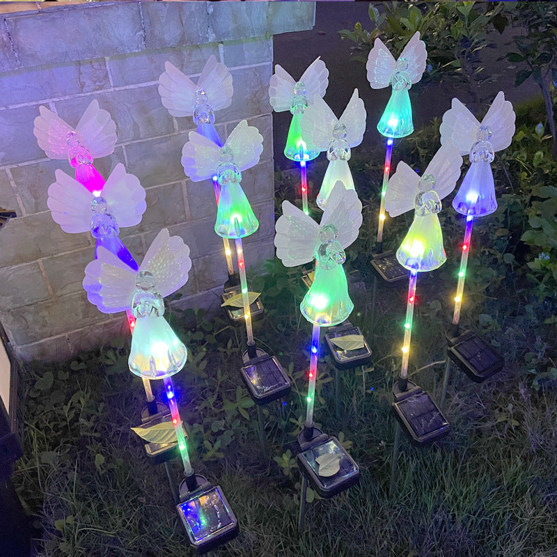 Quntis IP65 LED Solar Angel Lights – Waterproof Outdoor Christmas Decoration Stake Lights, Holiday Lawn & Garden Solar Lamps, Yard & Patio Lighting