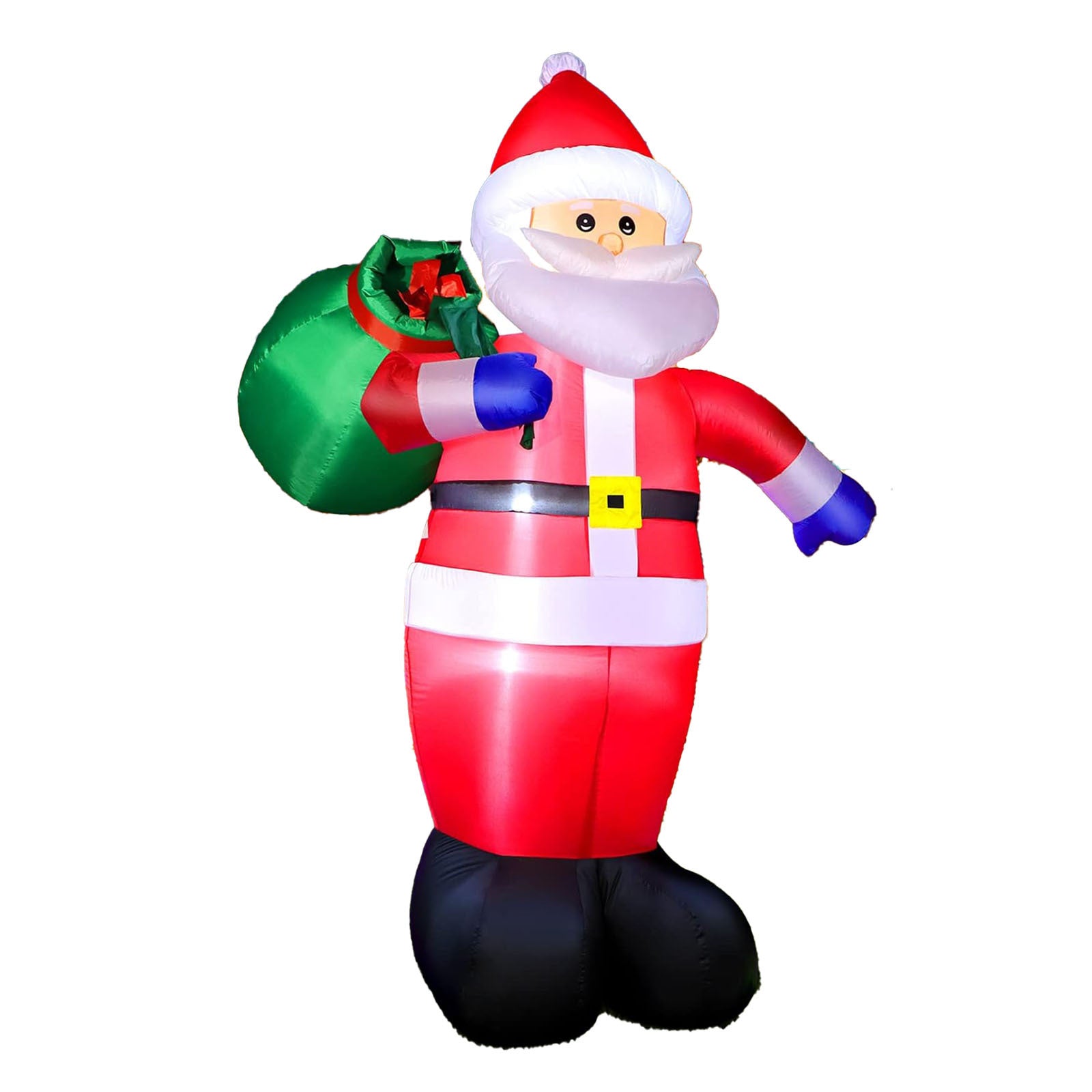 3.6m Santa Claus Navideño Inflable – Decoración Inflable Iluminada con LED y Bolsa de Regalo para Exhibición Exterior en las Fiestas