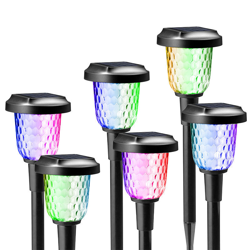 Dynamic Solar Lawn Light with Glass Light Projection Effect, Outdoor Garden Landscape Stake Light for Pathway and Yard Lighting