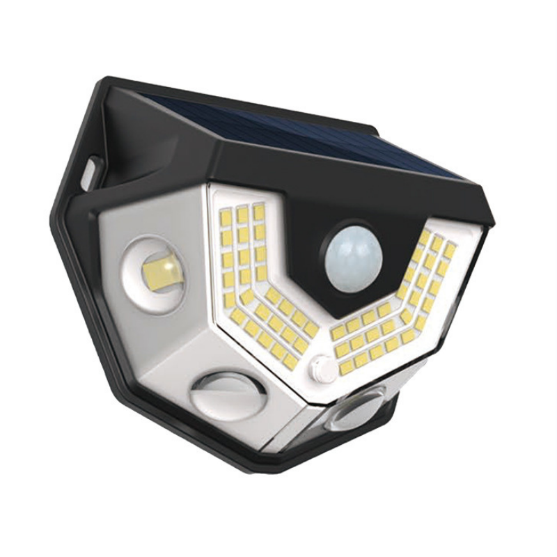 Solar Motion Sensor Wall Light Outdoor Waterproof Wall-Washing Lamp with Convex Lens for Garden Patio Pathway Decoration