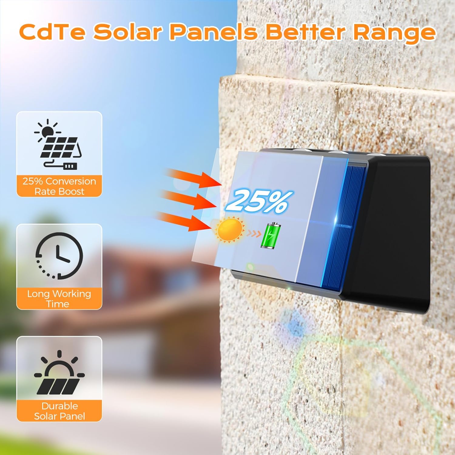 Quntis RGBCW Solar Fence Lights (4 Pack), 6-LED Up and Down Outdoor Wall Lights, IP65 Waterproof Wireless Solar Powered Sconces for Garden, Yard, Patio, and Pathway Decor