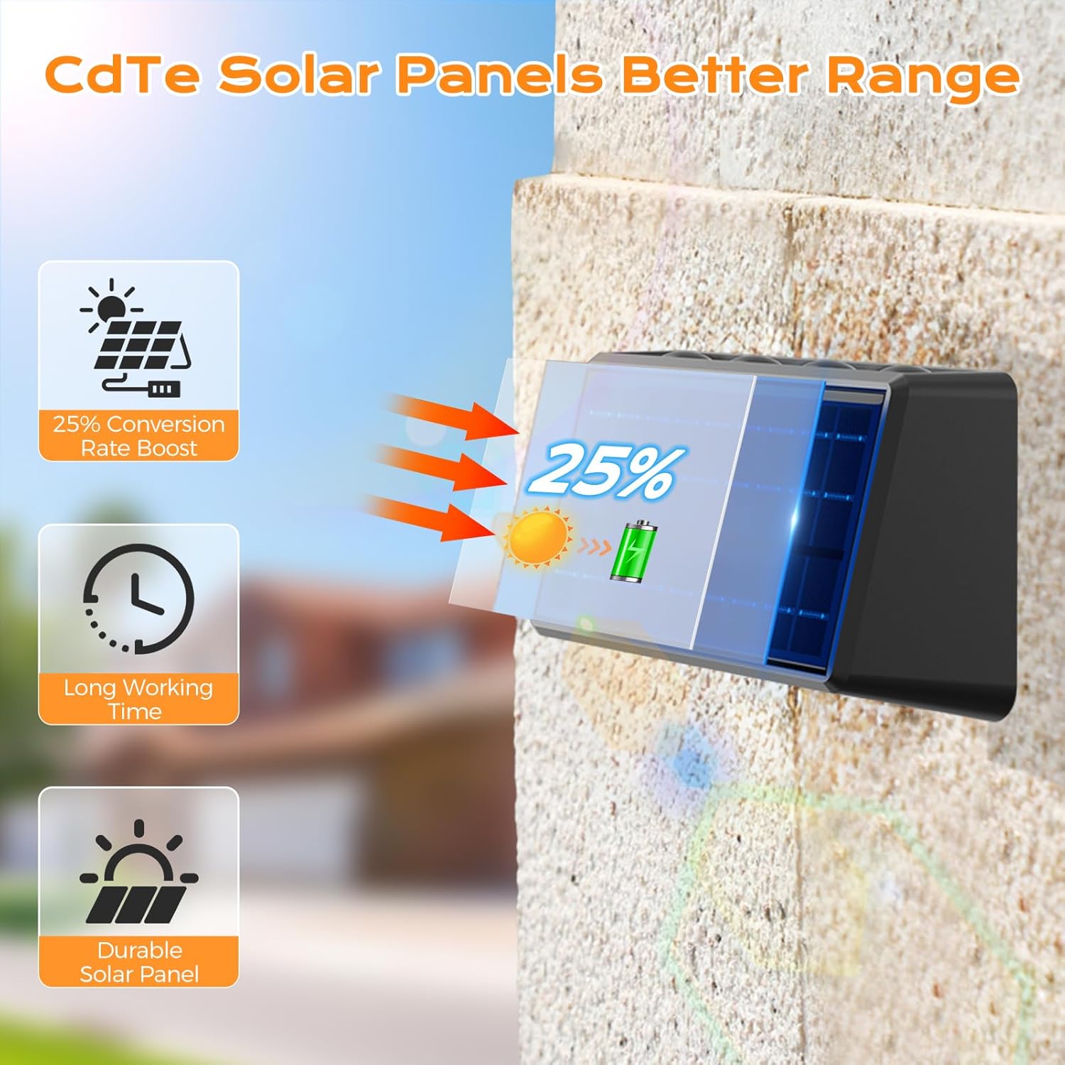Quntis 6-Pack RGBCW Solar Fence Lights, Up and Down Wall Lights, 8 LED, 13 Color Modes, IP65 Waterproof, Outdoor Solar Lights for Garden, Porch, Yard, Stairs