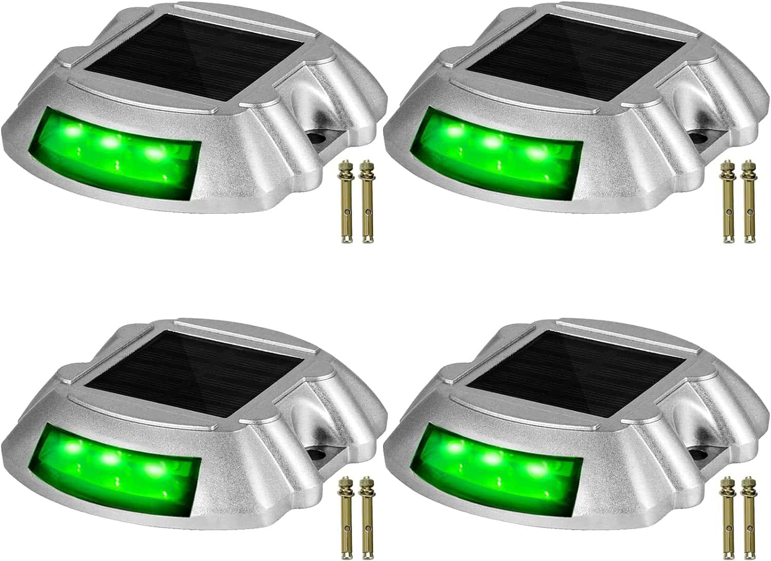 सौर ड्राइववे लाइट्स ब्राइट ब्लू विद स्क्रू सौर डेक लाइट्स आउटडोर डॉक लाइट्स फॉर पाथ वार्निंग गार्डन वॉकवे साइडवॉक स्टेप्स