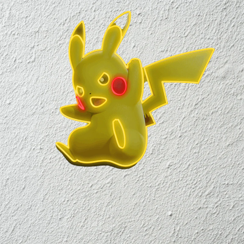 Pikachu Neon Sign – LED Neon Light Wall Decor for Gaming Room, Bedroom & Game Room