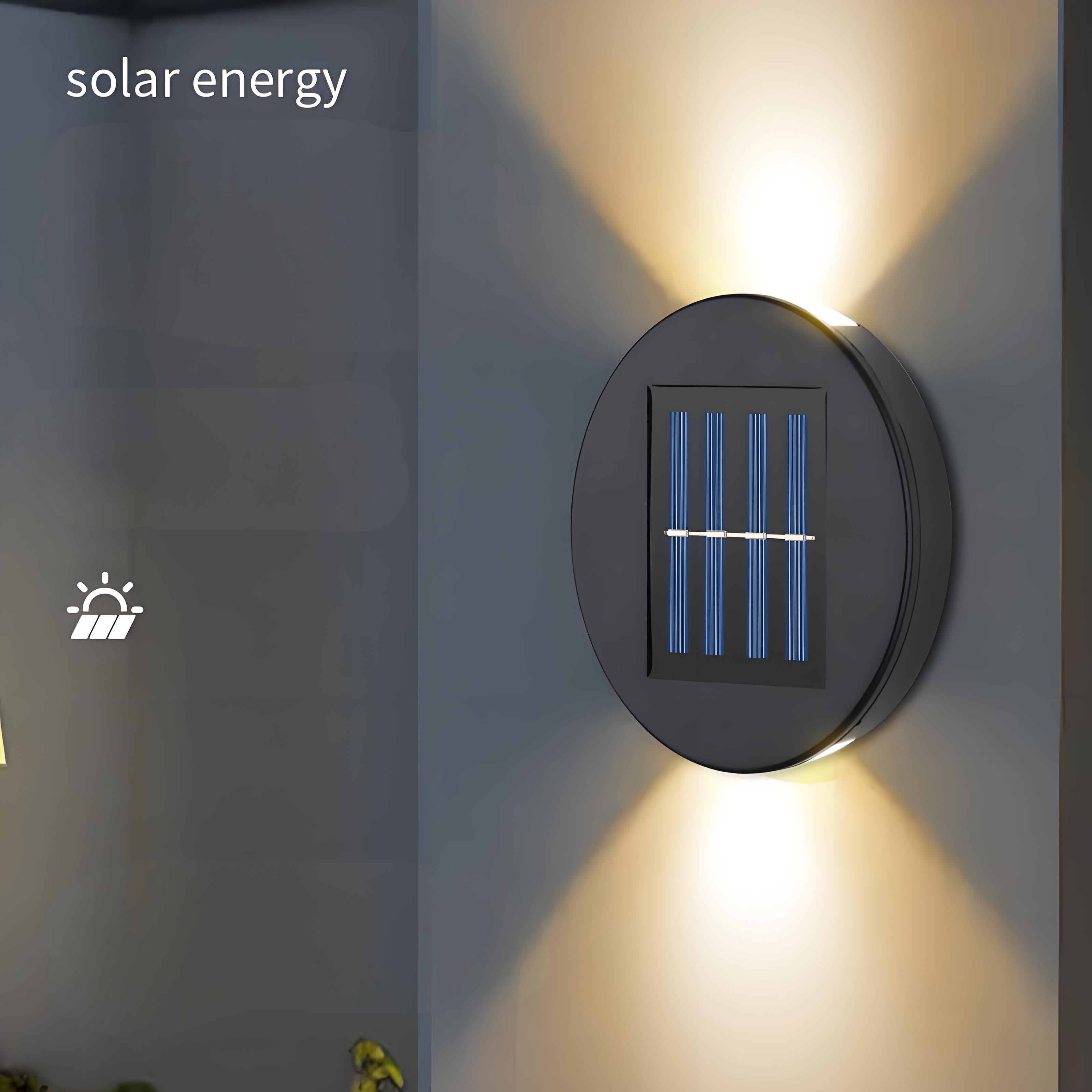 New Solar Wall Light – Waterproof 4-Sided Outdoor LED Garden & Courtyard Night Lamp, Yard Security Lighting, Patio & Pathway Solar Wall Lamp