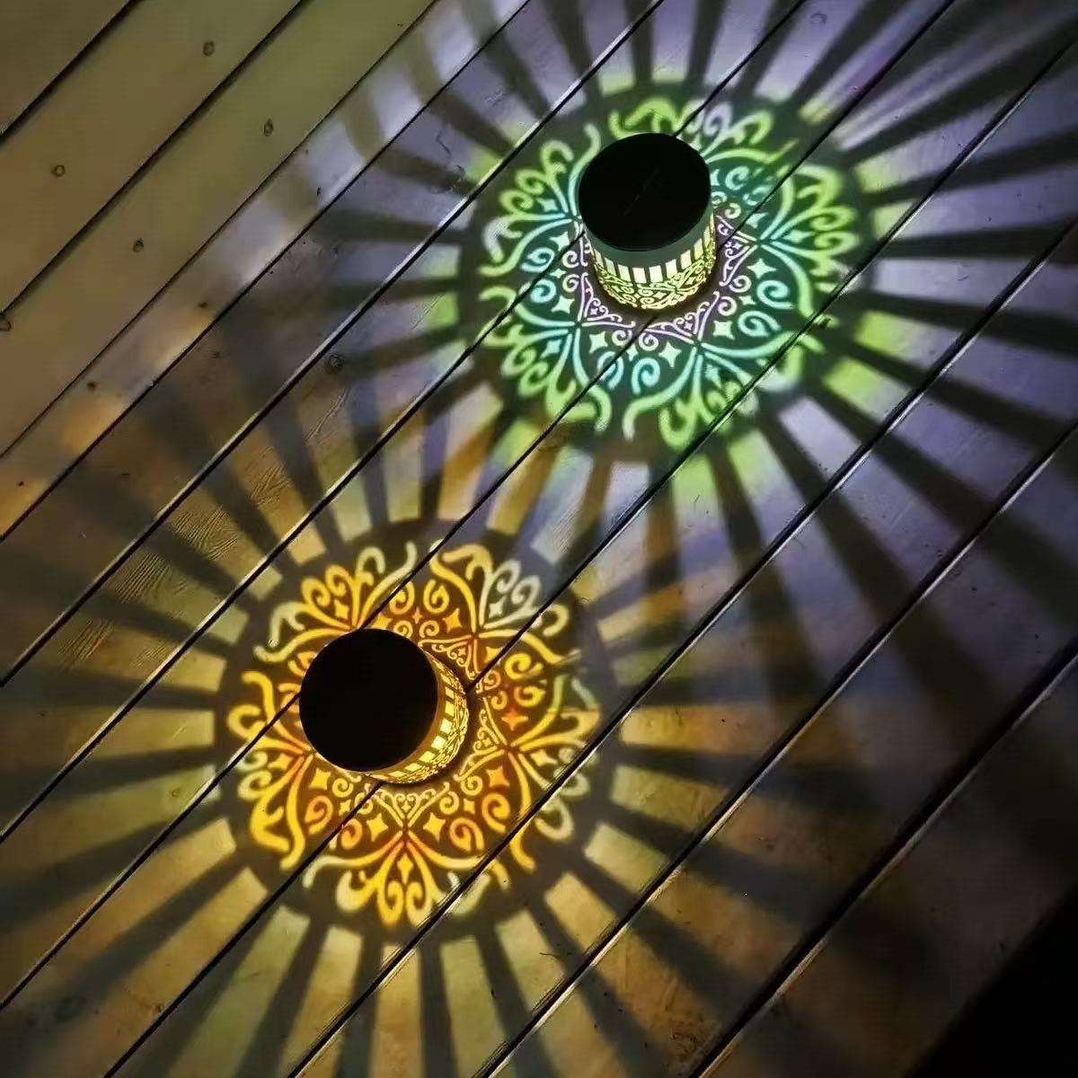 RGB Color Changing Mandala Solar Fence Lights – IP65 Waterproof Multi-Color Sunflower Wall Lamp for Garden Holiday Decor
