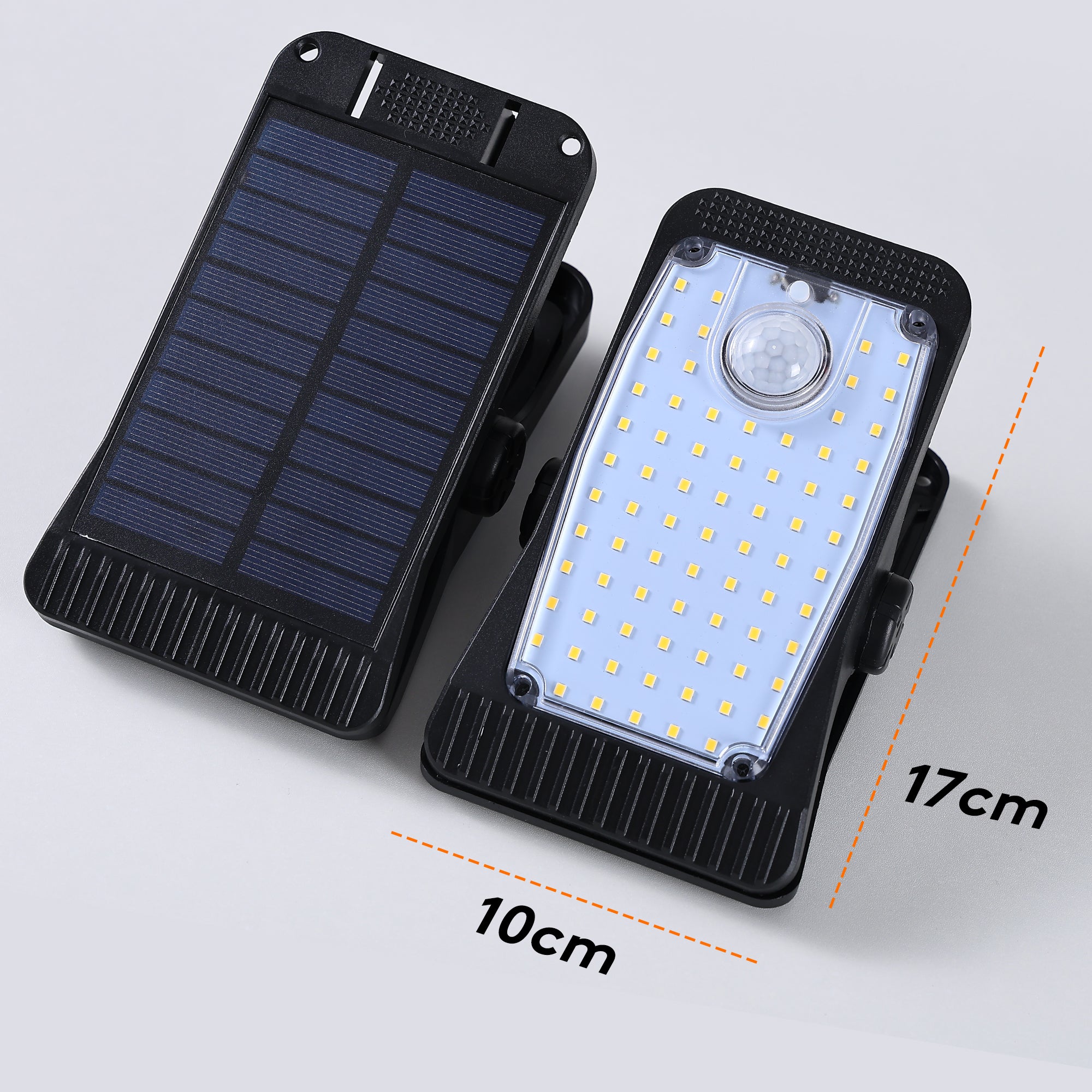 2PCS Solar Clip-On Fence Lights, Outdoor IP44 Waterproof Solar Clip Light, LED Garden Fence Clip-On Solar Powered Lighting