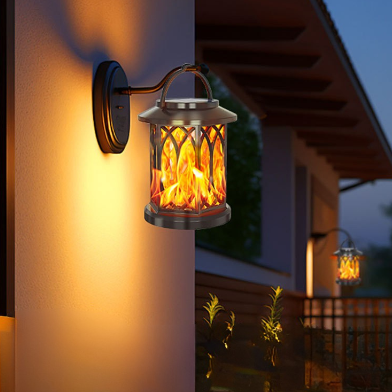 3-in-1 Solar Flame Lantern – Outdoor Hanging,Ground Stake & Camping Light,Waterproof Flickering Torch for Garden, Patio, Pathway