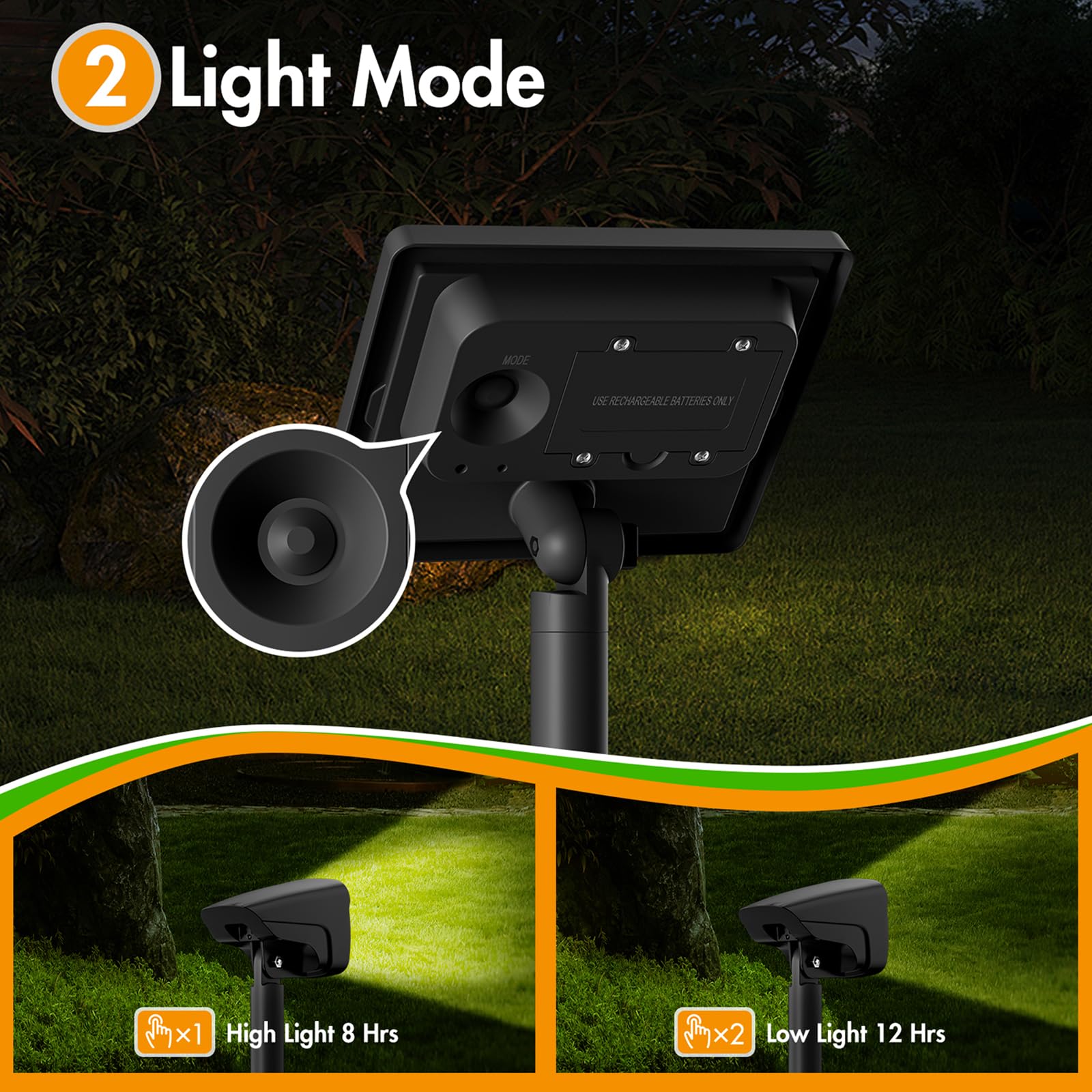 Quntis সোলার স্পট লাইটস আউটডোর ৪-ইন-১ সোলার ল্যান্ডস্কেপ লাইটিং ডাস্ক টু ডন সোলার আপলাইটস আইপি৬৫ ওয়াটারপ্রুফ