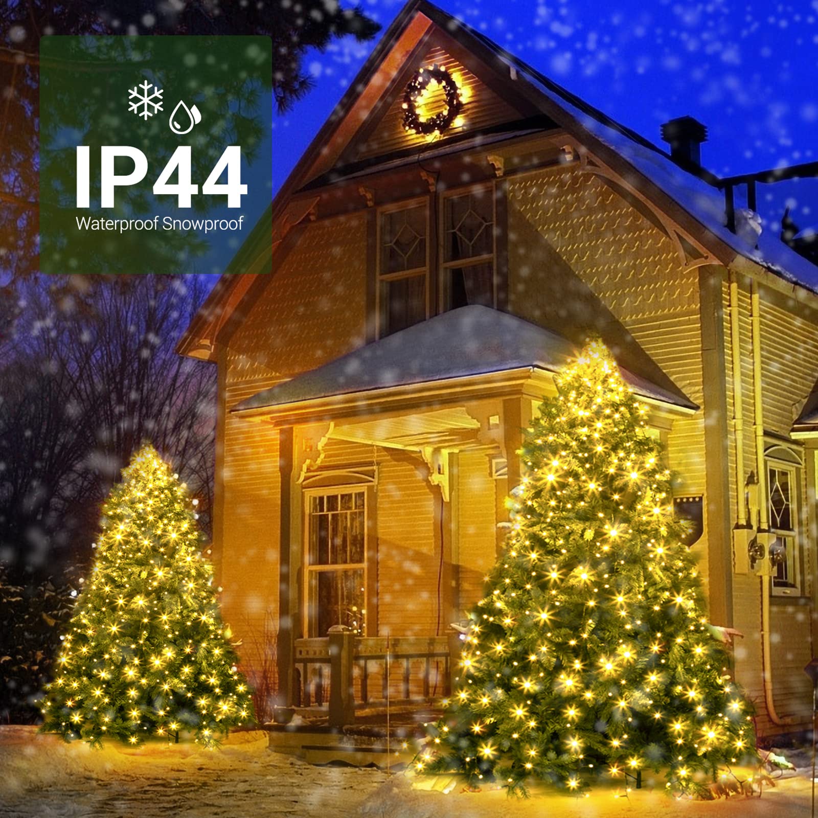 Quntis 400 LED Dimmable Color Changing Lights for Indoor Outdoor Decor Waterproof IP44